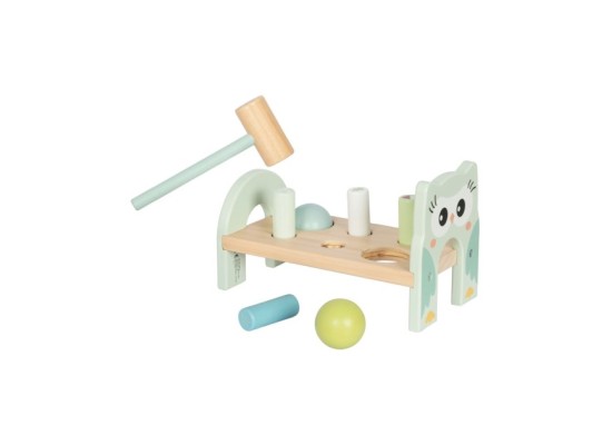 Klopfbank Eule aus Holz