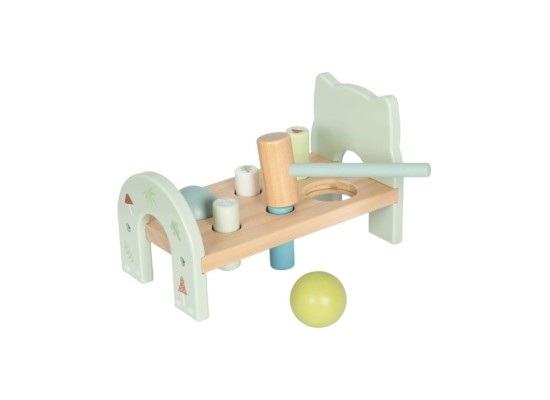 Klopfbank Eule aus Holz