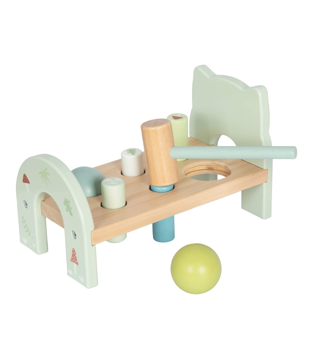 Klopfbank Eule aus Holz