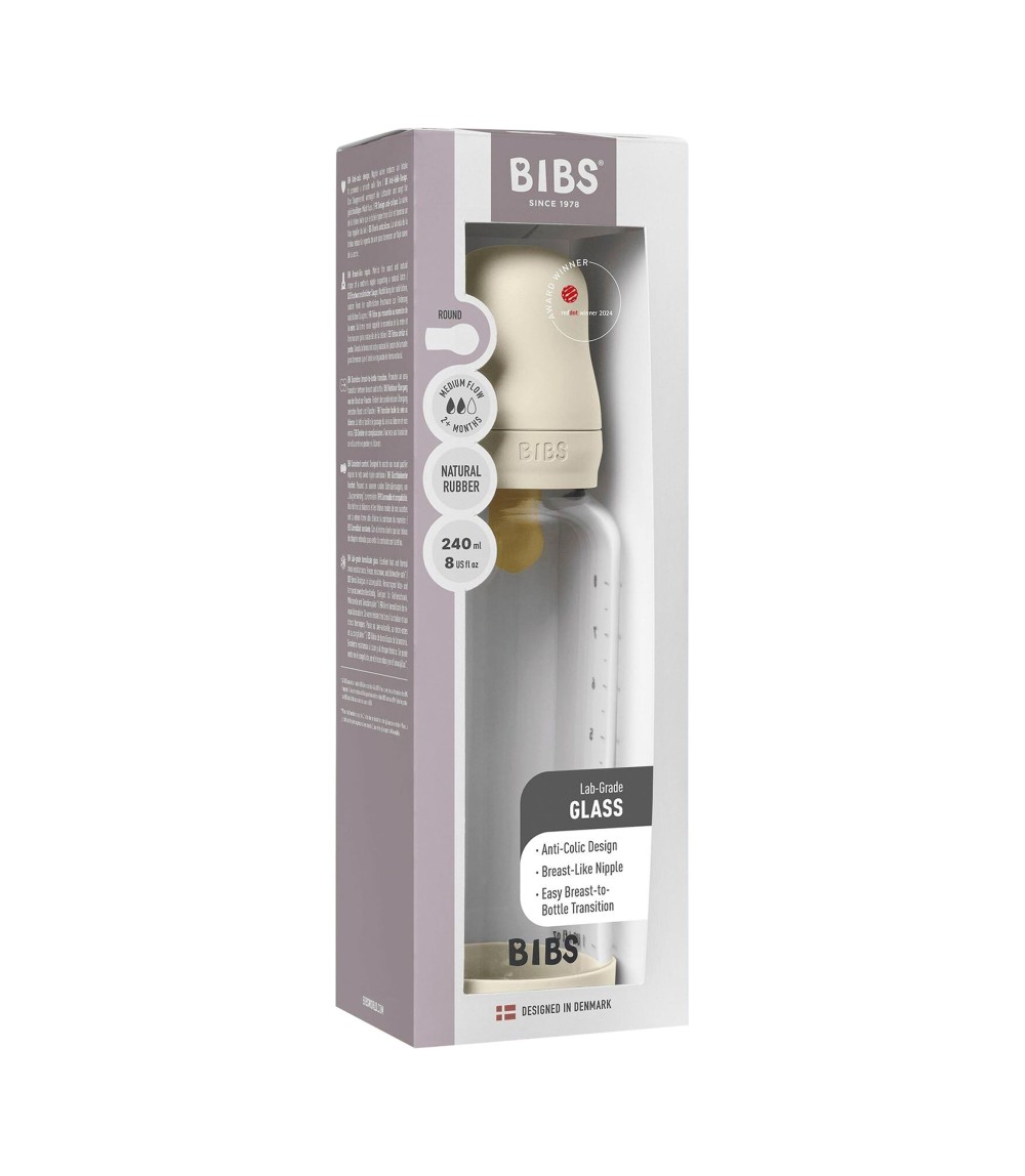 Babyflasche aus Glas, 240 ml, 2M+