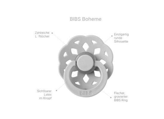 2er-Pack Boheme Schnuller Latex, 0-6M