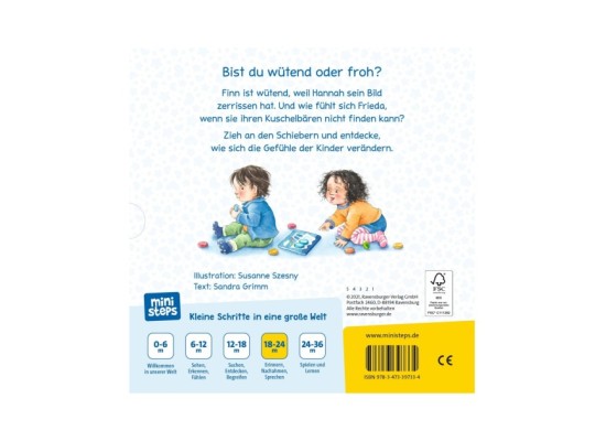 Pappbilderbuch Glücklich, traurig, wütend, froh