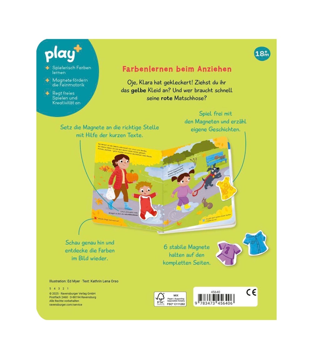 Pappbilderbuch Komm, wir lernen Farben