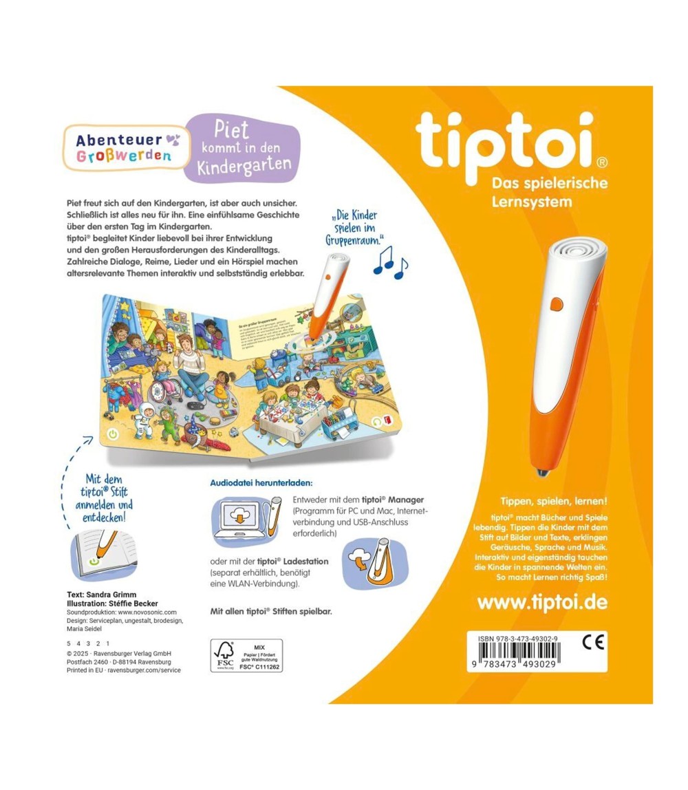 Piet kommt in den Kindergarten