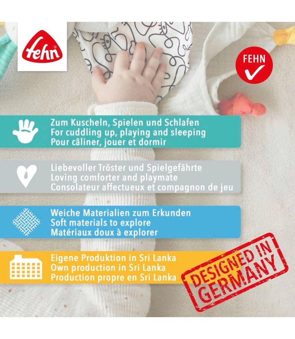 Musselin Schmusetuch Sonne 38cm