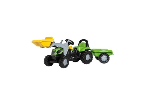 Trettraktor rollyKid Deutz-Fahr 5115 G TB mit Anhänger und Frontlader
