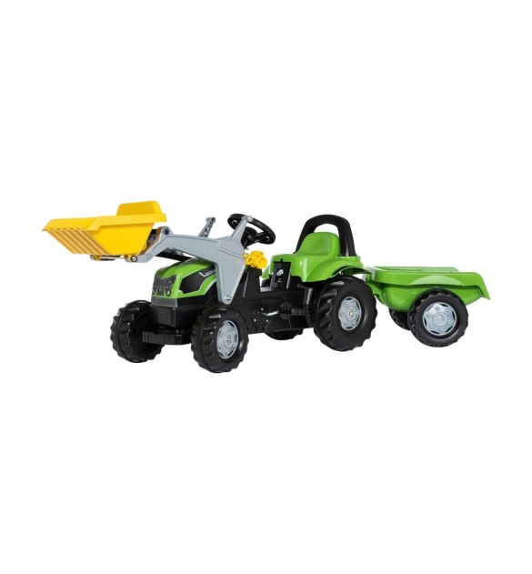 Trettraktor rollyKid Deutz-Fahr 5115 G TB mit Anhänger und Frontlader