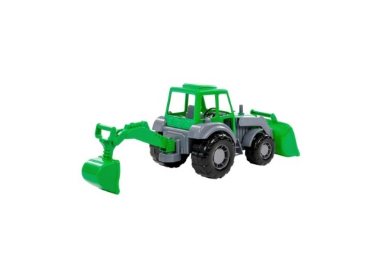 Traktor mit Heckbagger