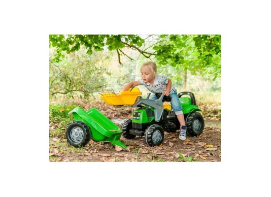 Trettraktor rollyKid Deutz-Fahr 5115 G TB mit Anhänger und Frontlader