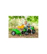 Trettraktor rollyKid Deutz-Fahr 5115 G TB mit Anhänger und Frontlader