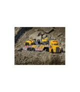 Schwertransporter Mack Heavy Loader Truck mit 2 Volvo Baustellenfahrze