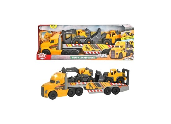 Schwertransporter Mack Heavy Loader Truck mit 2 Volvo Baustellenfahrze