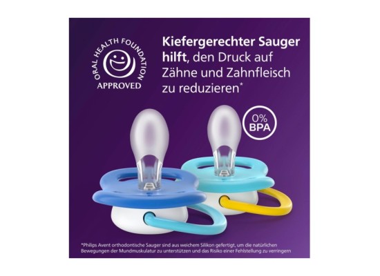 2er-Pack Schnuller ultra air happy, 6-18M