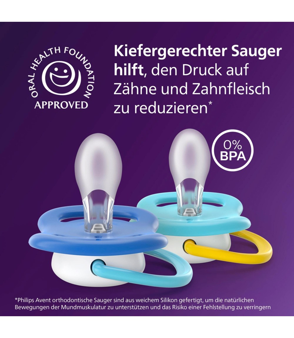 2er-Pack Schnuller ultra air happy, 6-18M