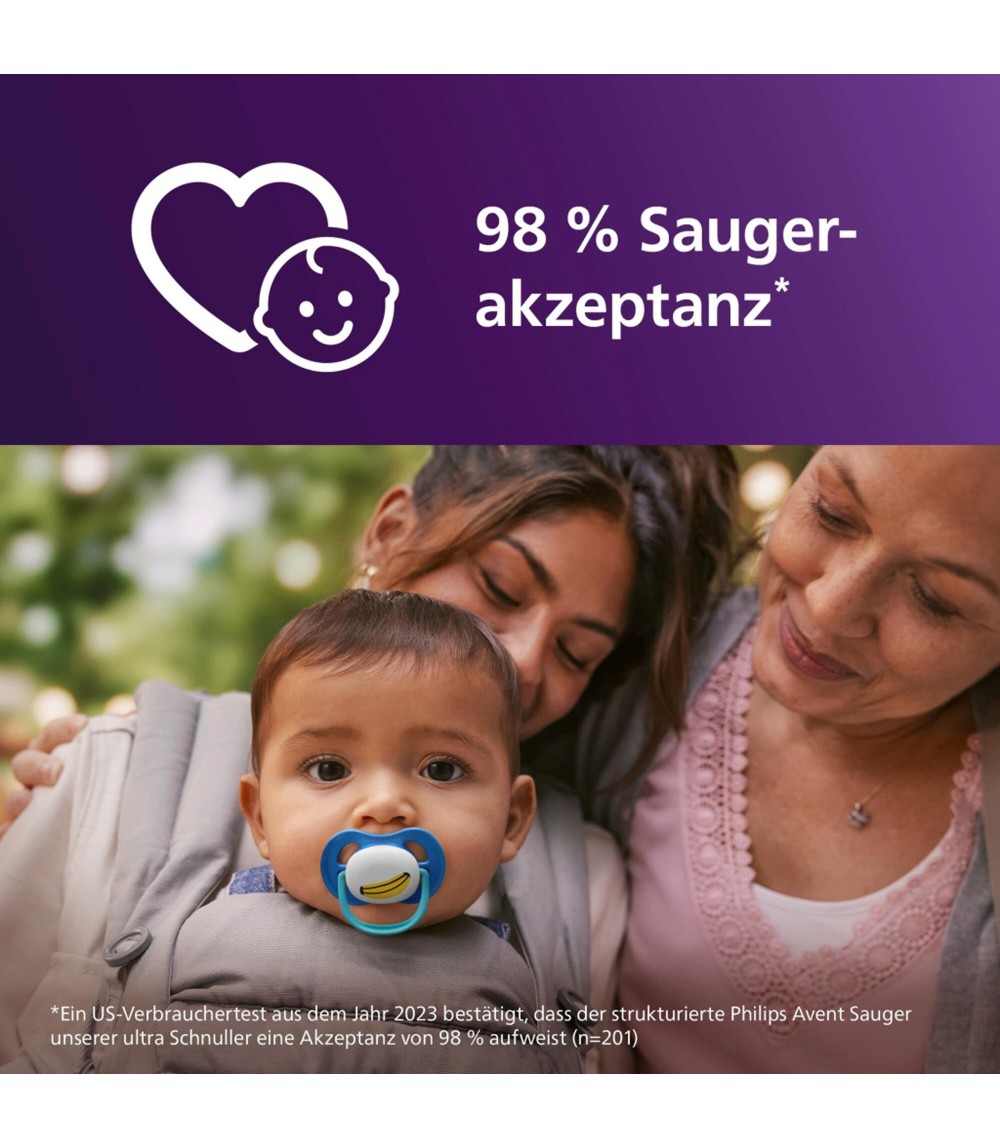 2er-Pack Schnuller ultra air happy, 6-18M