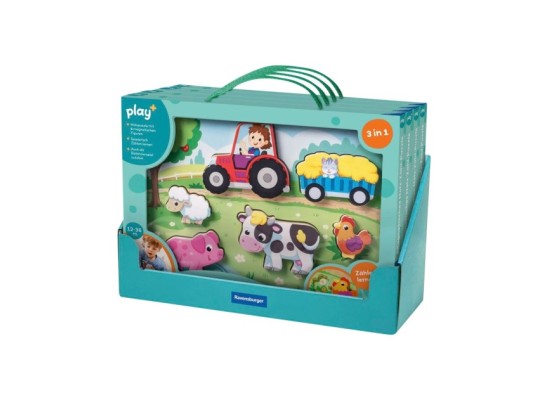 Magnetisches Holz-Zähl-Puzzle: Bauernhof