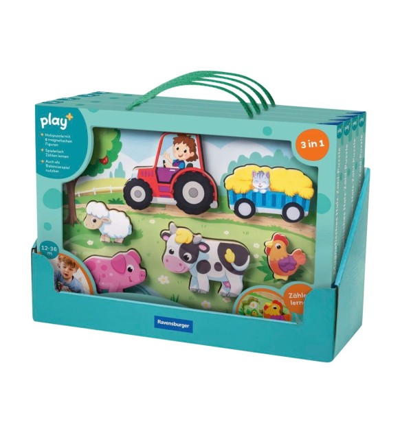 Magnetisches Holz-Zähl-Puzzle: Bauernhof