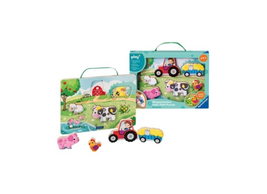 Magnetisches Holz-Zähl-Puzzle: Bauernhof