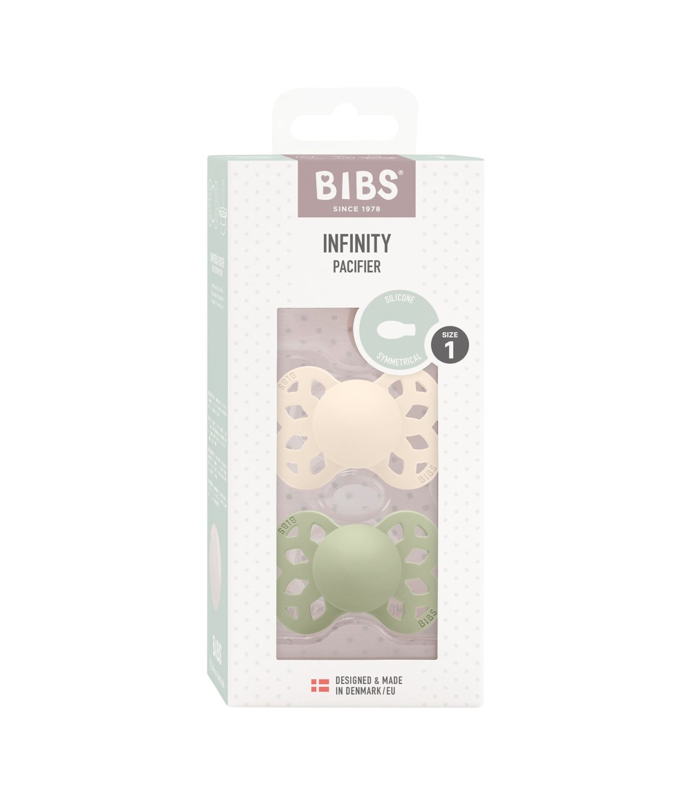 2er-Pack Infinity Schnuller Silikon, symetrisch, 0-6M