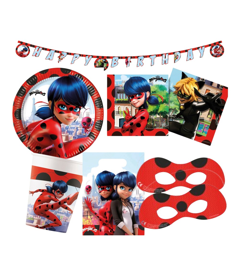 Partyset Miraculous Ladybug 49 tlg.