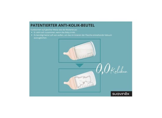 Babyflasche Zero.Zero, Anti-Kolik, 270 ml, ab 3M