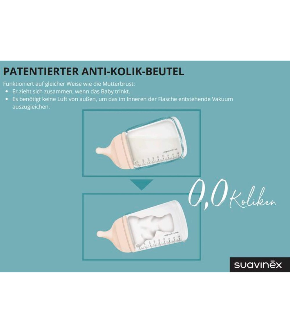 Babyflasche Zero.Zero, Anti-Kolik, 270 ml, ab 3M