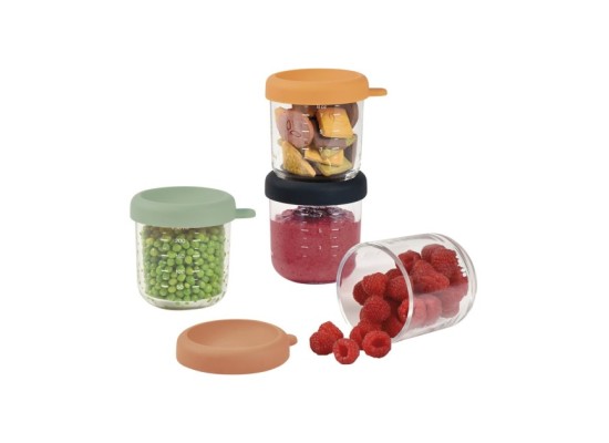 4er-Pack Portionsbehälter aus Glas