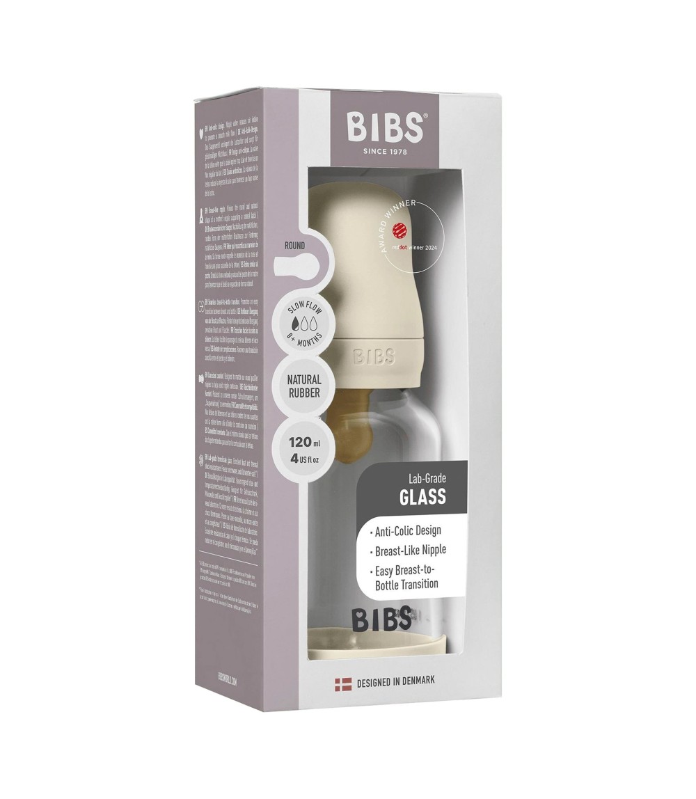 Babyflasche aus Glas, 120 ml, ab 0M