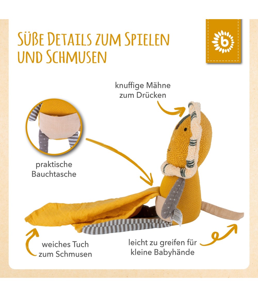 Kuscheltier Löwe mit Schmusetuch - ab Geburt