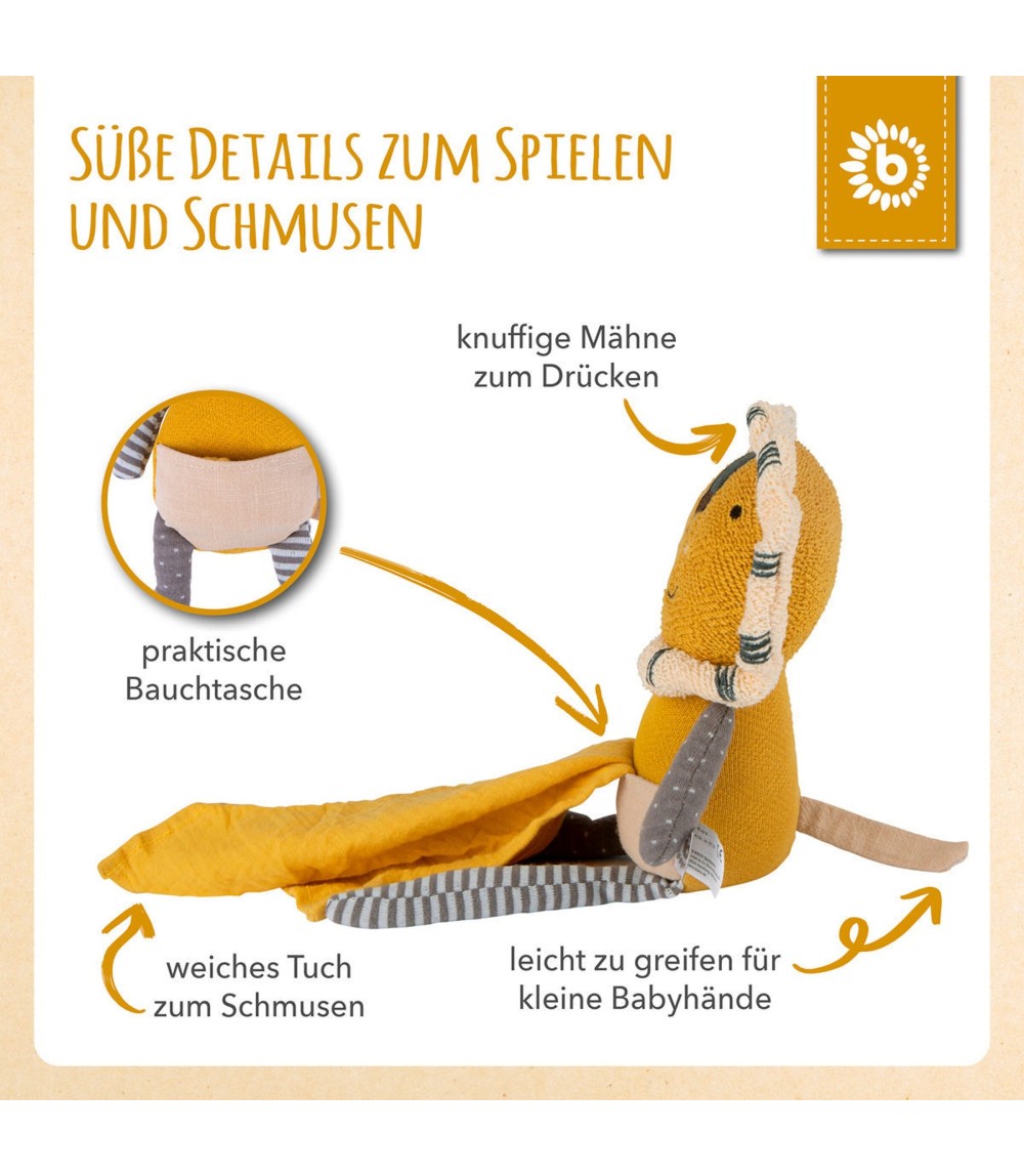 Kuscheltier Löwe mit Schmusetuch - ab Geburt