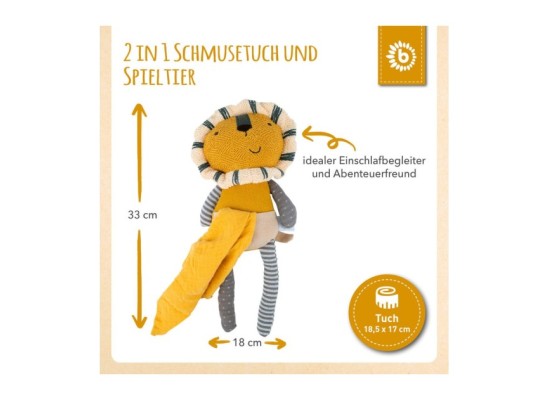 Kuscheltier Löwe mit Schmusetuch - ab Geburt