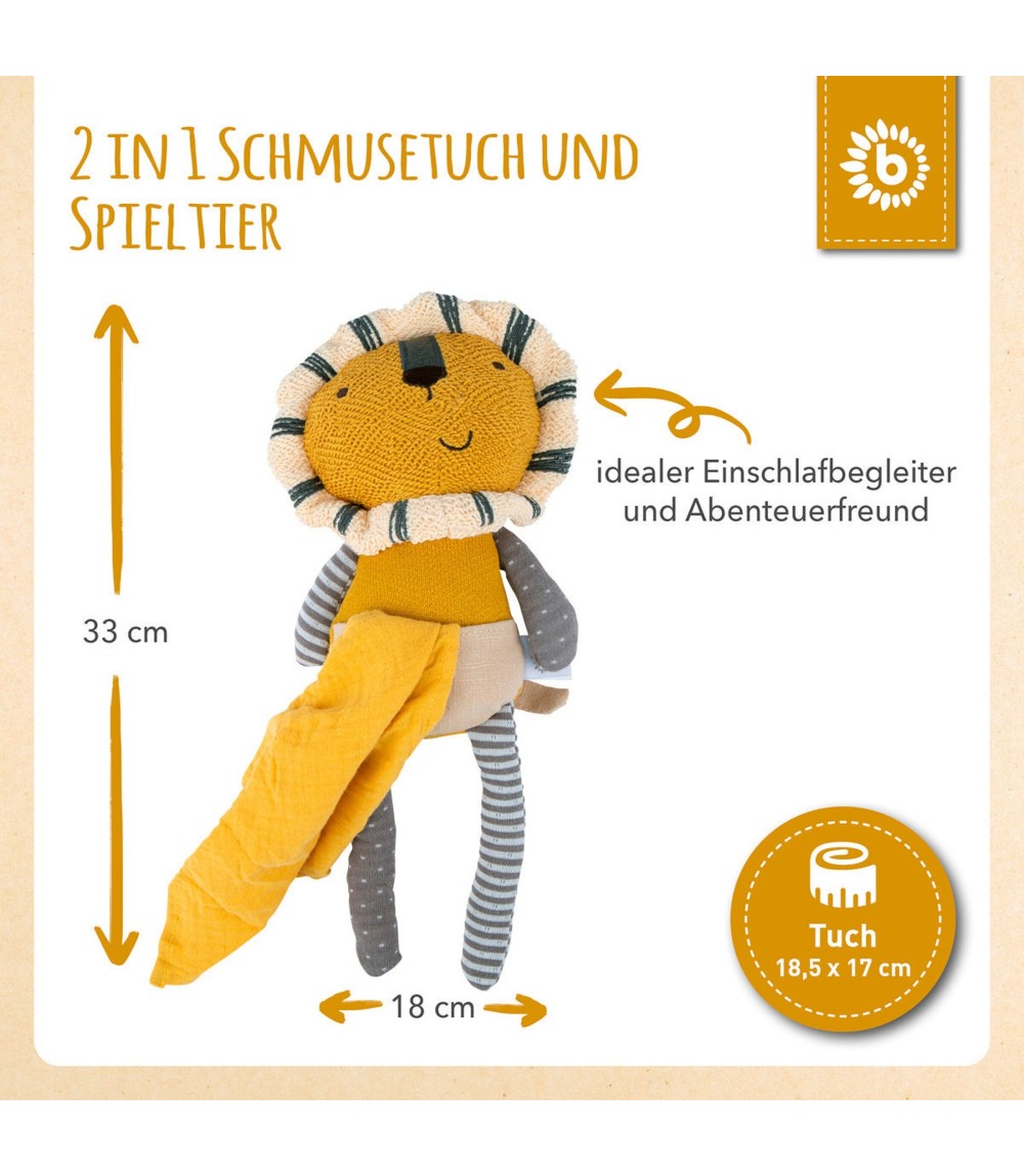 Kuscheltier Löwe mit Schmusetuch - ab Geburt
