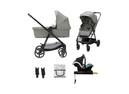 Kombikinderwagen NEWLY 4in1 Trio-Set inkl. Babyschale MINK PRO und Isofix-Basis