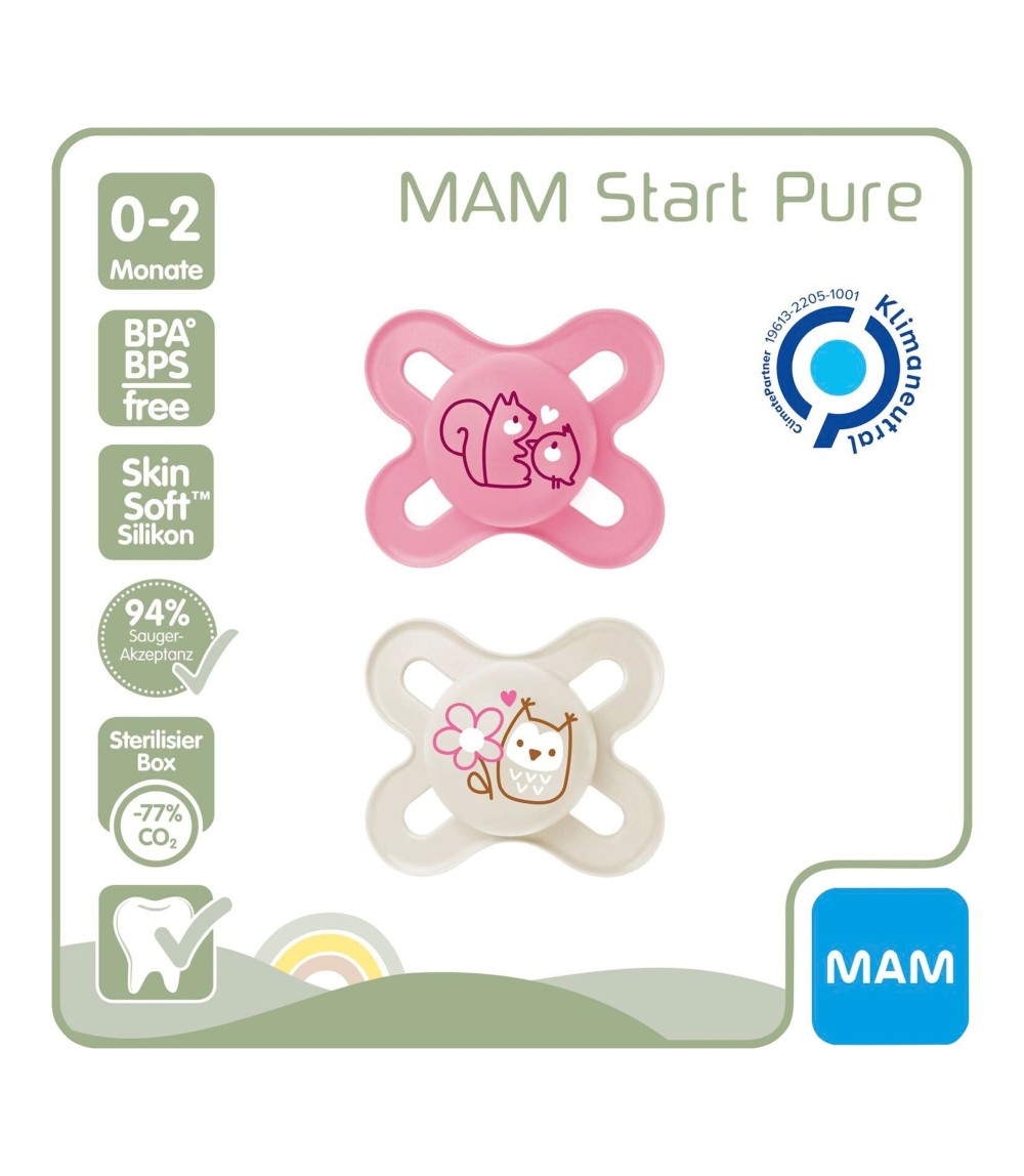 2er-Pack Schnuller Original Start Silikon, 0-2M