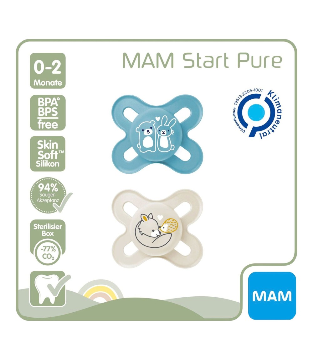 2er-Pack Schnuller Original Start Silikon, 0-2M