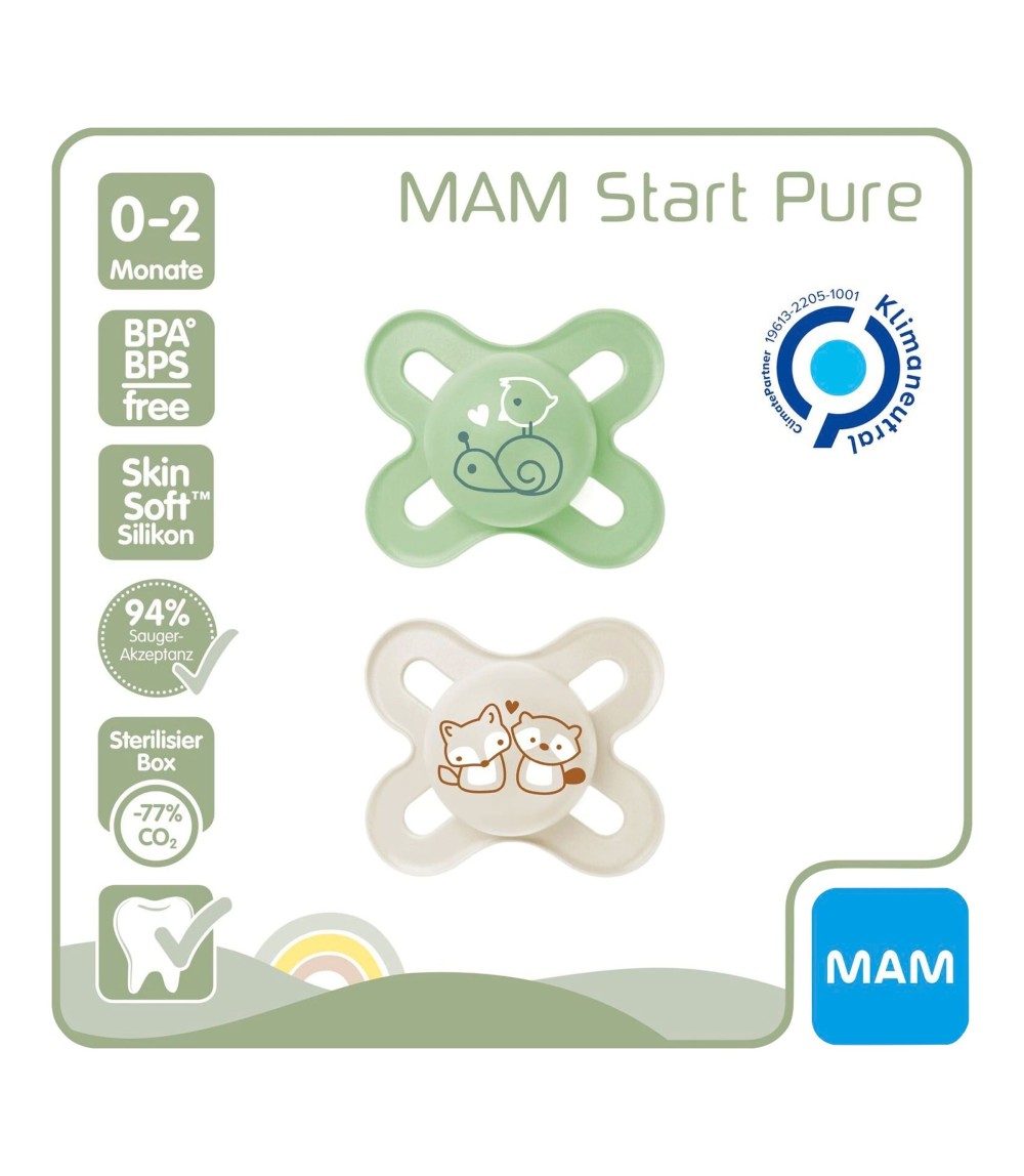 2er-Pack Schnuller Original Start Silikon, 0-2M