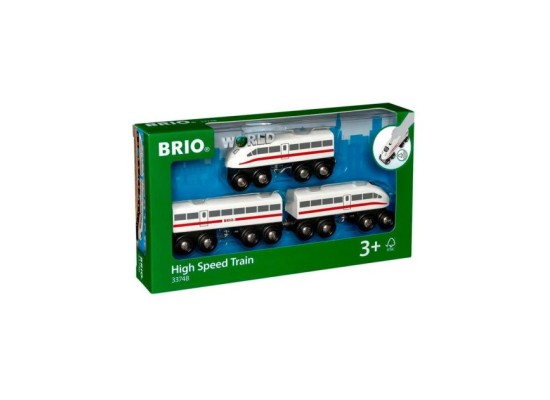 Schnellzug mit Sound, Holz, 3 Teile