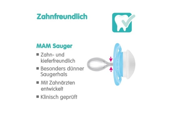 2er-Pack Schnuller Perfect Silikon, 6-16M