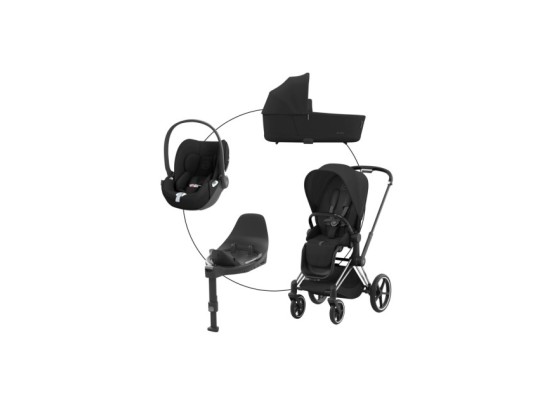 Kombikinderwagen PRIAM Travel-Set inkl. Babyschale Cloud T i-Size und Isofix-Basis Base T
