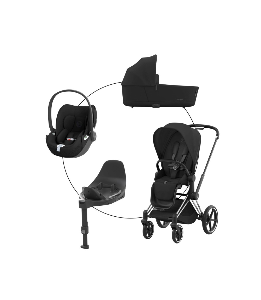 Kombikinderwagen PRIAM Travel-Set inkl. Babyschale Cloud T i-Size und Isofix-Basis Base T