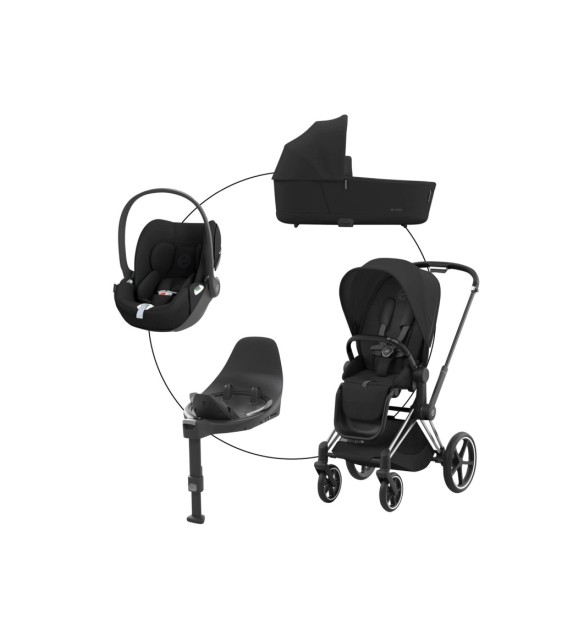 Kombikinderwagen PRIAM Travel-Set inkl. Babyschale Cloud T i-Size und Isofix-Basis Base T