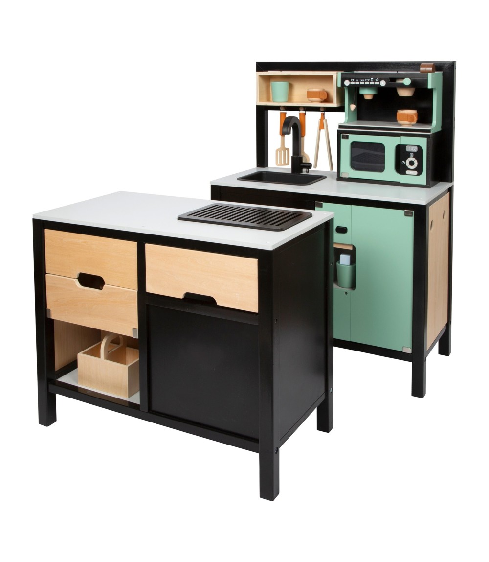 Kinderküche mit Kücheninsel Industrial