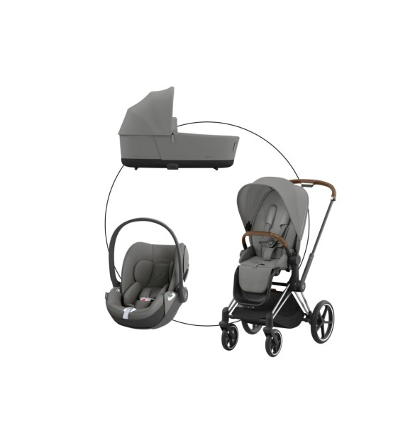 Kombikinderwagen PRIAM Trio-Set inkl. Babyschale Cloud T i-Size