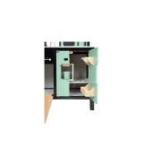 Kinderküche mit Kücheninsel Industrial