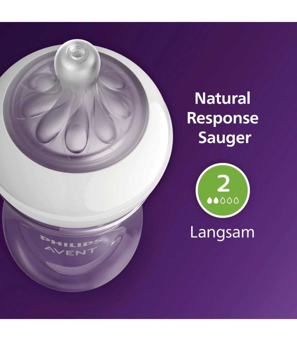 2er-Pack Babyflasche Natural Response, AirFree, 125ml, ab Geburt