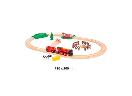 Rote Lola Bauernhof Zugset