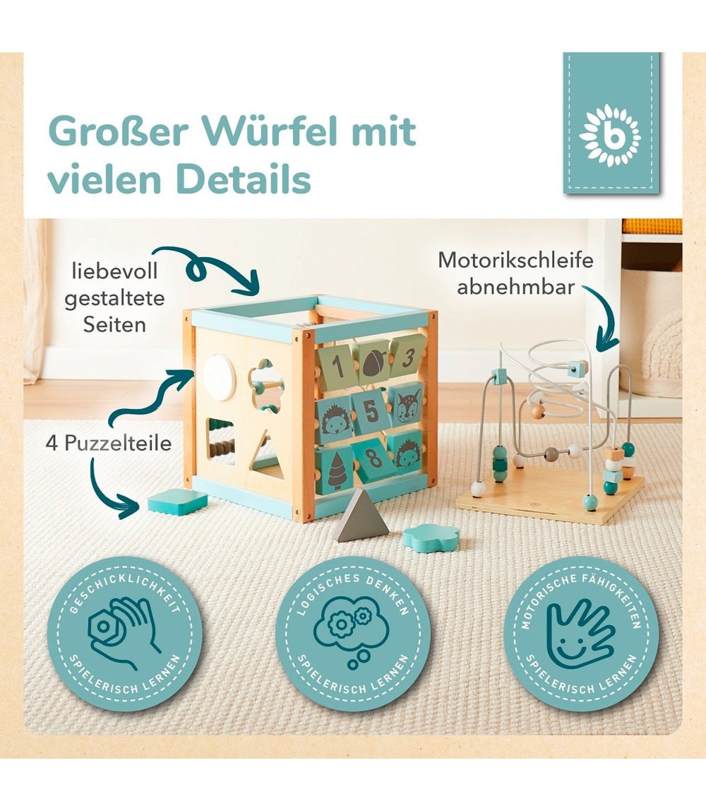 Motorikwürfel XXL Scandi-Chic