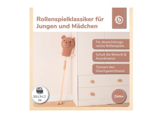 Steckenpferd Holz Bär Mika