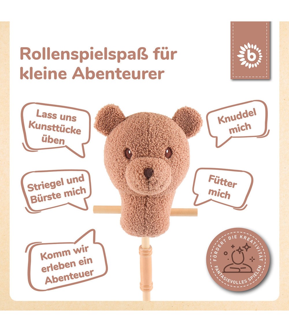 Steckenpferd Holz Bär Mika