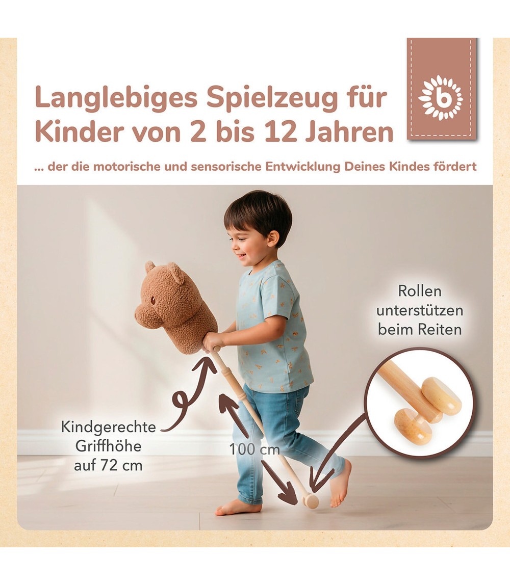 Steckenpferd Holz Bär Mika